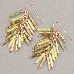 Fluttering Fringe Miyuki Twisted Bugle Earrings